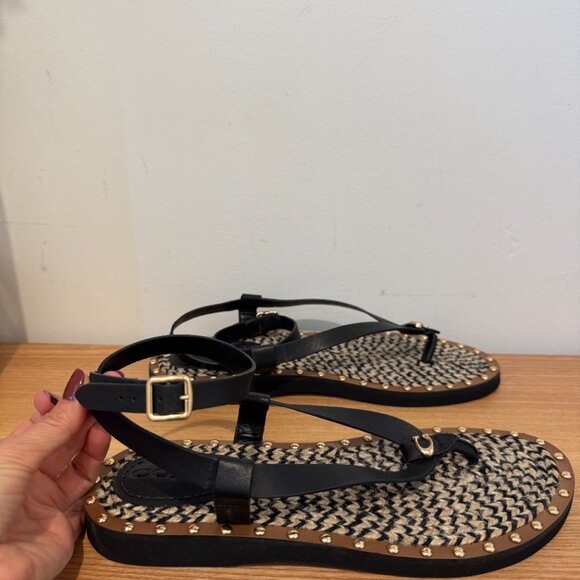 Coach Gracey Leather Thong Sandal – Black – Size 8.5 - Picture 11 of 11